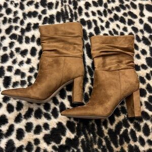 Nine West suede heeled boots 9.5